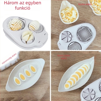 3 az 1-ben tojás szeletelő rozsdamentes acélból – eszköz a tojások szeleteléséhez