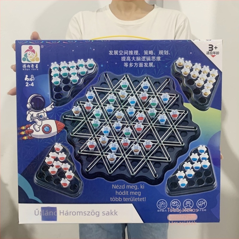 Űrhajós témájú geometriai háromszög puzzle – stratégiás gondolkodás fejlesztése
