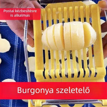 Multifunkcionális burgonya szeletelő, felvágottakhoz, gyümölcsökhöz és uborkához – 304 rozsdamentes acél huzal, konyhai eszköz tojásokhoz és tofuhoz