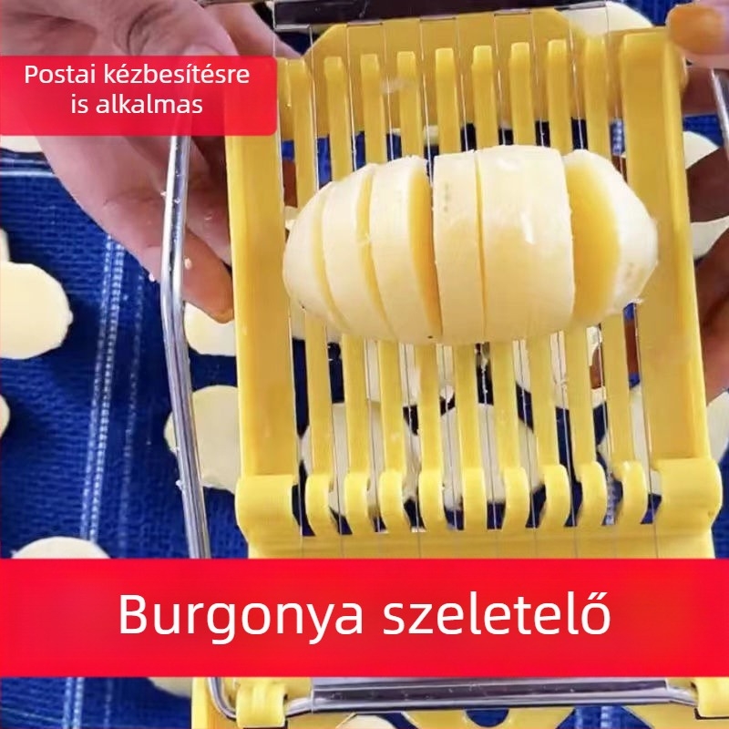 Multifunkcionális burgonya szeletelő, felvágottakhoz, gyümölcsökhöz és uborkához – 304 rozsdamentes acél huzal, konyhai eszköz tojásokhoz és tofuhoz