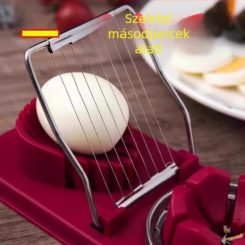Rozsdamentes acélból készült kétfunkciós tojásvágó – multifunkcionális eszköz tojásokhoz