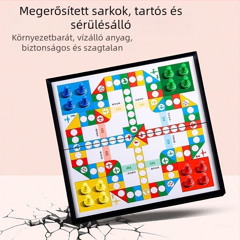 Mágneses hajtogatható repülő sakk – nagy méretű, környezetbarát műanyag játéktábla gyerekeknek és diákoknak