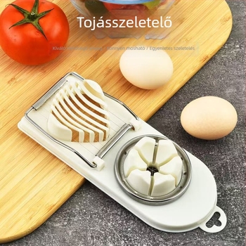 Rozsdamentes acél tojás szeletelő és elválasztó — konyhai eszköz