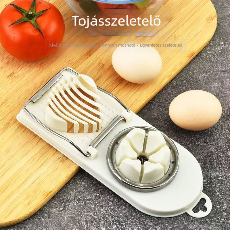 Rozsdamentes acél tojás szeletelő és elválasztó — konyhai eszköz
