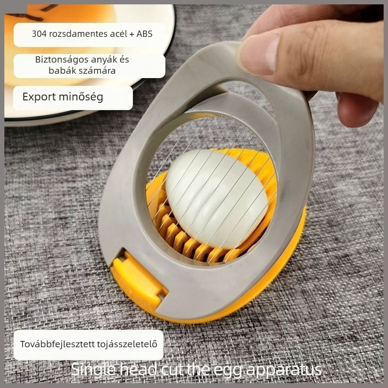 Rozsdamentes acélból készült tojás szeletelő – többfunkciós konyhai eszköz tojások szeleteléséhez