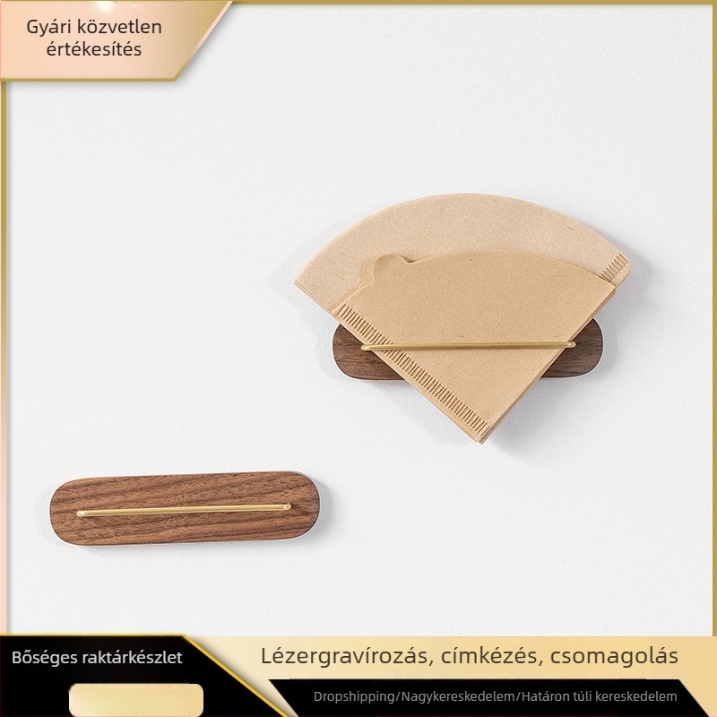 Fali kávéfilter papírtartó, minimalist stílus, V60 konikus formájú, univerzális