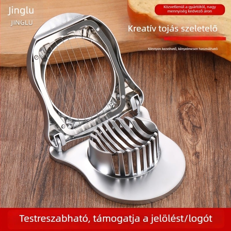 Cinkötvözet tojás szeletelő és szétválasztó, multifunkcionális konyhai eszköz tojásokhoz