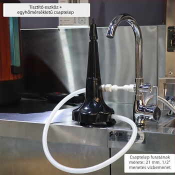 Bar pohármosó, magasnyomású műanyag, teljesen automata, kávézók, teázók és bárok számára, turmixgépek tisztítására