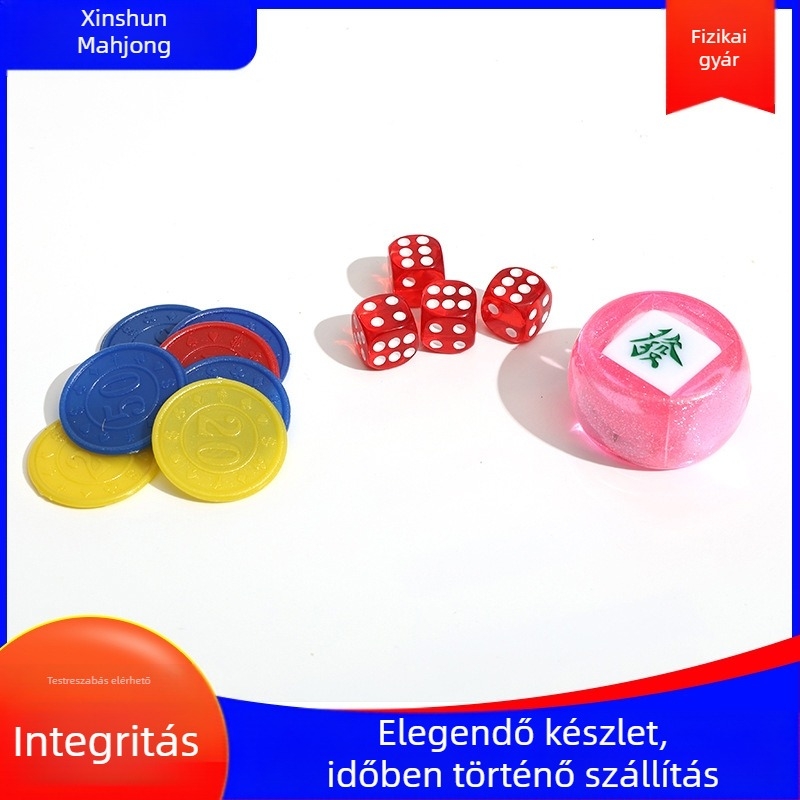 Összecsukható hordozható mahjong tároló táska nagy kapacitással, mahjong kiegészítők, chippek és kockák