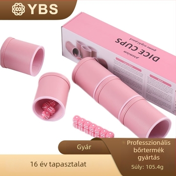 Egyedi kocka pohár készlet velúr belsővel és PU bőrrel, hangtalan pohár, választható szín és méret, logó nyomtatás elérhető