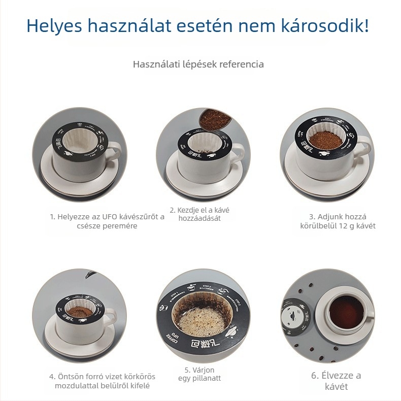 Yan Jie UFO kávéfilterpapír pour-over és drip kávéhoz, szűrőpapír kávé őrleményhez, UFO drip tasak konzervben