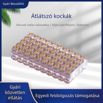 Átlátszó akril dobókockák bárjátékokhoz, 15 mm