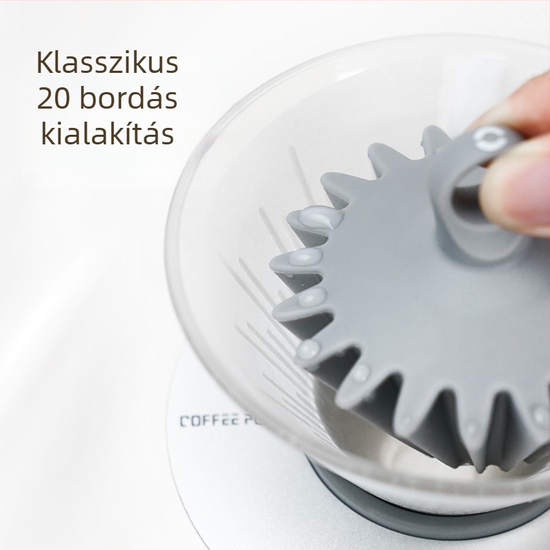 Coffeeplus papírnyomó kézi kávéhoz, V6, hőálló szilikon nyomósegéddel