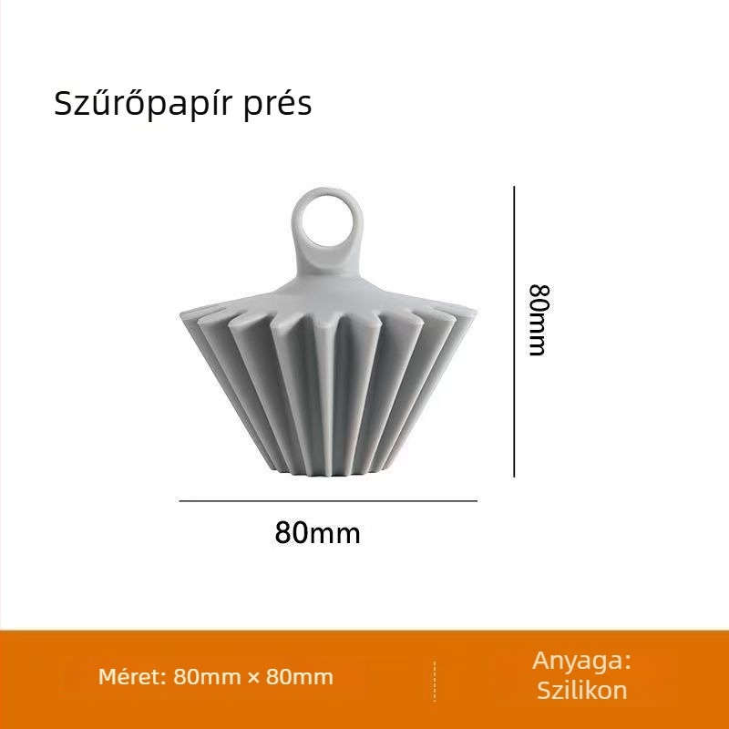 Coffeeplus papírnyomó kézi kávéhoz, V6, hőálló szilikon nyomósegéddel