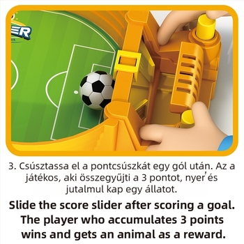 Kétfős asztali futballcsata katapultos puzzle-vel – interaktív oktató játék szülő-gyermek számára