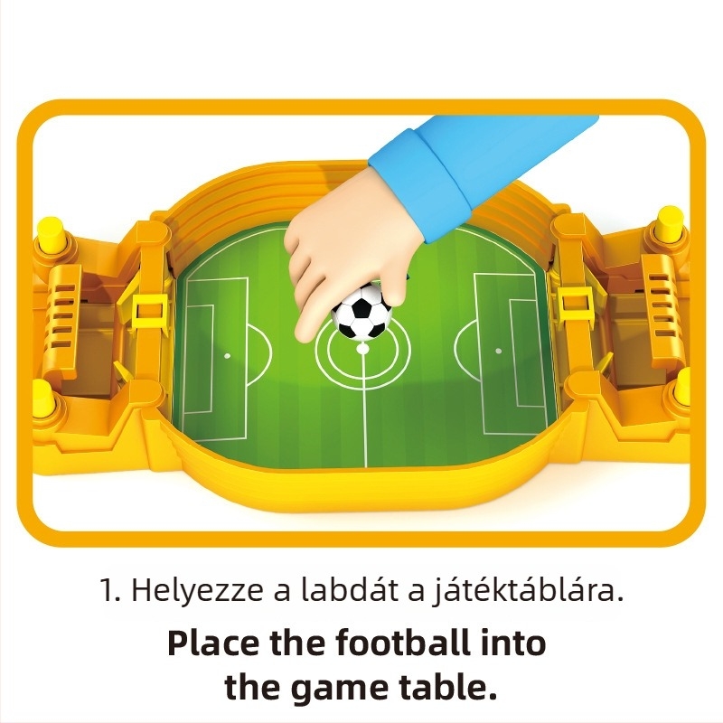 Kétfős asztali futballcsata katapultos puzzle-vel – interaktív oktató játék szülő-gyermek számára