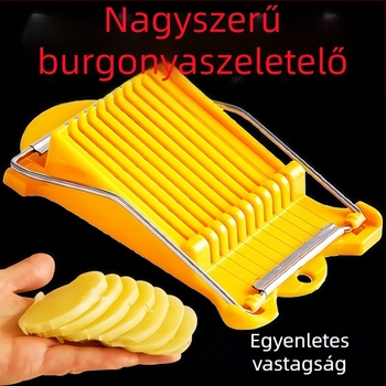 Többcélú szeletelő és préselő eszköz burgonyához, szárított burgonyához, tofuhoz és konzervhúshoz