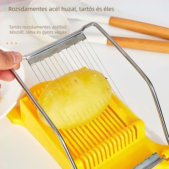 Többcélú szeletelő és préselő eszköz burgonyához, szárított burgonyához, tofuhoz és konzervhúshoz