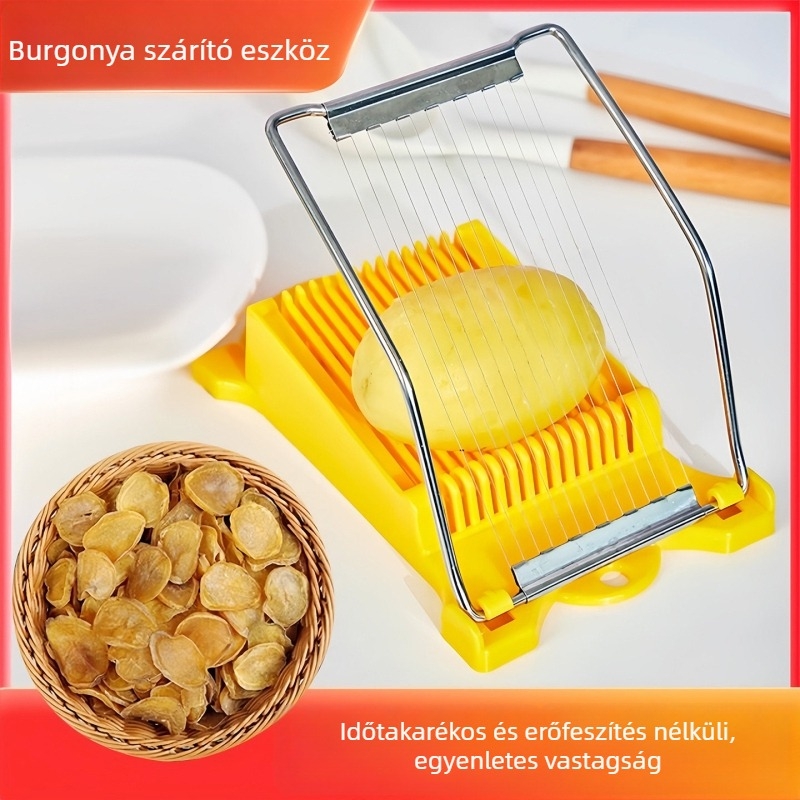 Többcélú szeletelő és préselő eszköz burgonyához, szárított burgonyához, tofuhoz és konzervhúshoz
