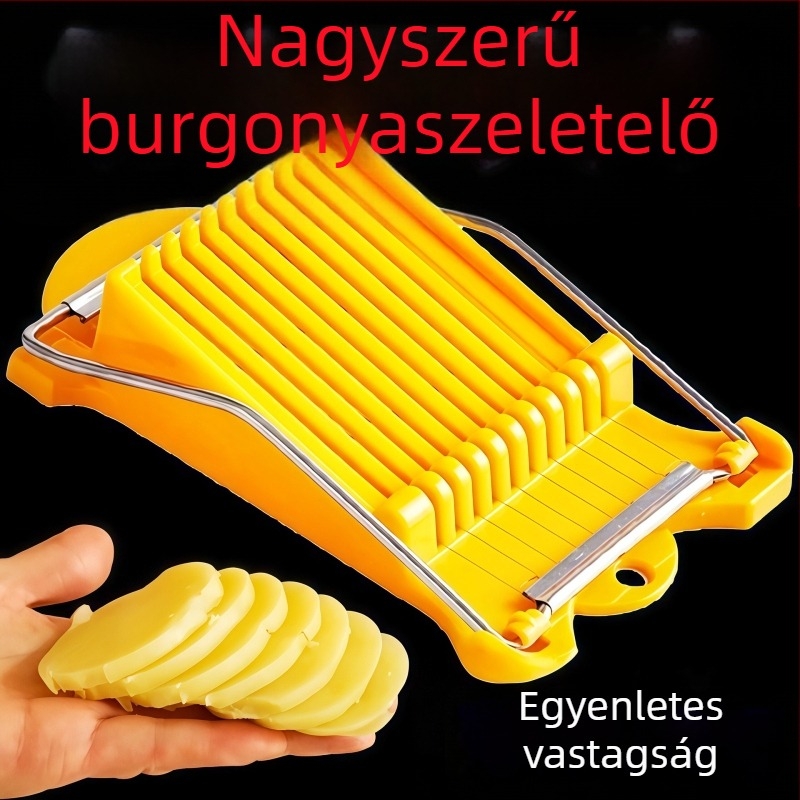 Többcélú szeletelő és préselő eszköz burgonyához, szárított burgonyához, tofuhoz és konzervhúshoz