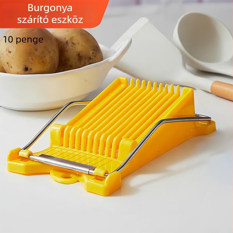 Többcélú szeletelő és préselő eszköz burgonyához, szárított burgonyához, tofuhoz és konzervhúshoz