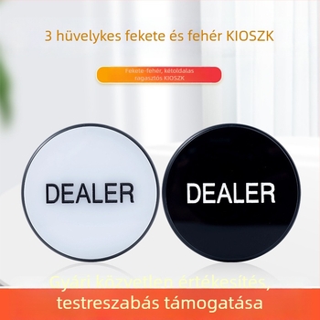 Texas Hold'em osztó zsetonok dealer logóval, átmérő 3 hüvelyk
