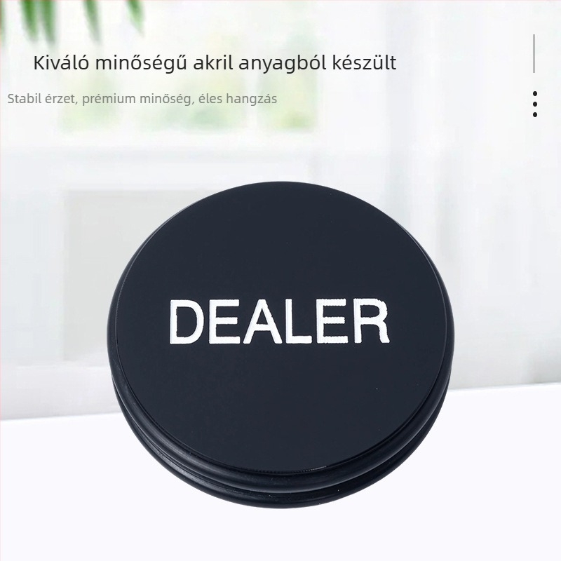 Texas Hold'em osztó zsetonok dealer logóval, átmérő 3 hüvelyk