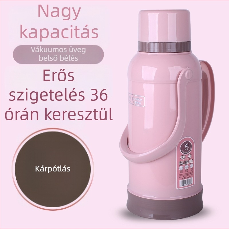 Kompakt retro termosz, 3,2 literes kapacitás, hordozható közép- és gimnáziumi lányok számára, kollégiumi használatra