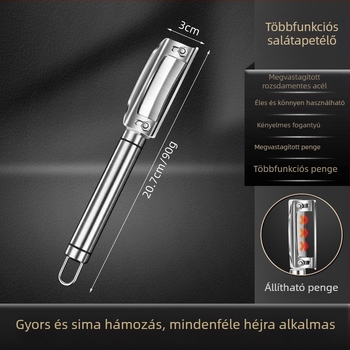 Rozsdamentes acélból készült 3 az 1-ben zöldség- és gyümölcs hámozó – konyhai többfunkciós eszköz