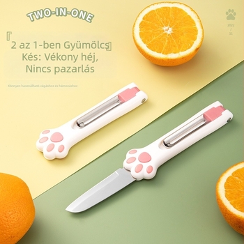 Rozsdamentes acél kettő az egyben összecsukható hámozó, mini hordozható konyhai eszköz