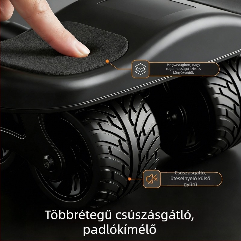 ABS négykerekű haskerék, csúszásmentes és csendes, kettős pálya, otthoni és irodai edzéshez