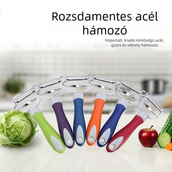 Rozsdamentes acélból készült többfunkciós hámozó kés – alma és burgonya hámozására, gyümölcsök és zöldségek