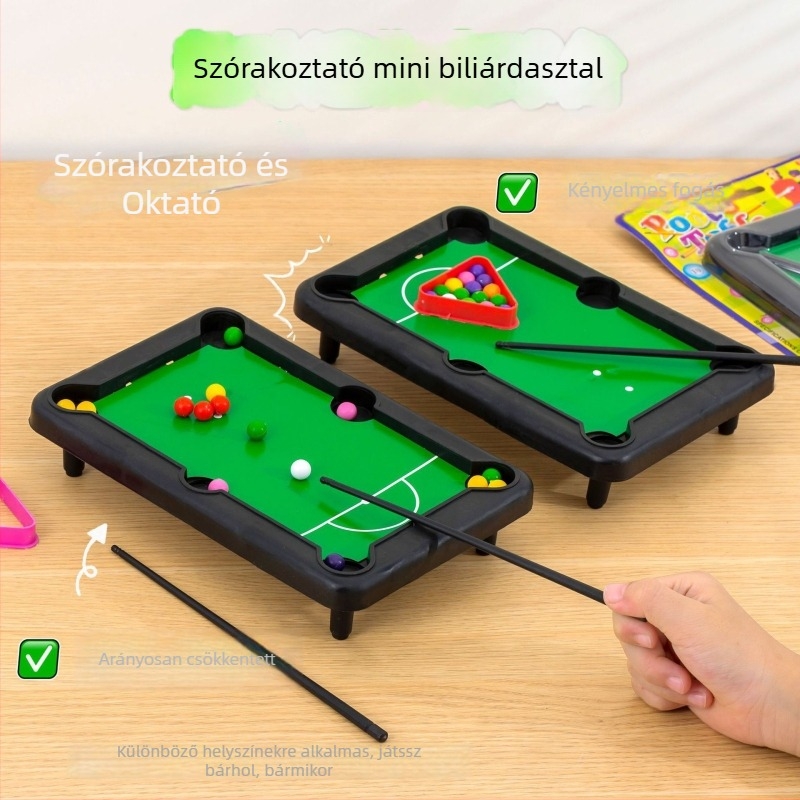 Mini biliárdasztal játék gyerekeknek, interaktív szórakozás fiúknak és lányoknak, 3–6 évesek