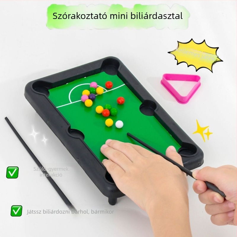 Mini biliárdasztal játék gyerekeknek, interaktív szórakozás fiúknak és lányoknak, 3–6 évesek