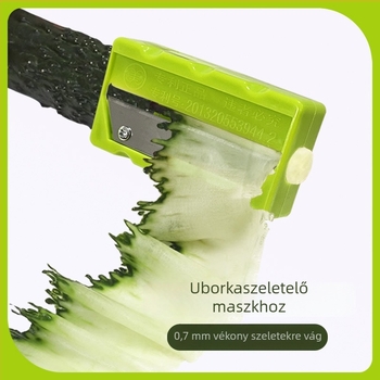 Uborkahámozó és szeletelő, görgős kialakítás, tükrös
