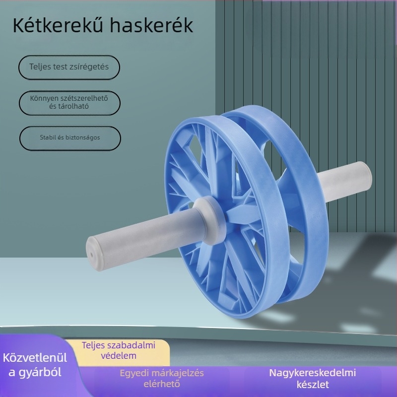 Kétkerekű hasizom görgő – stabil, csendes, csúszásmentes, otthoni edzéshez, szélesített dizájn