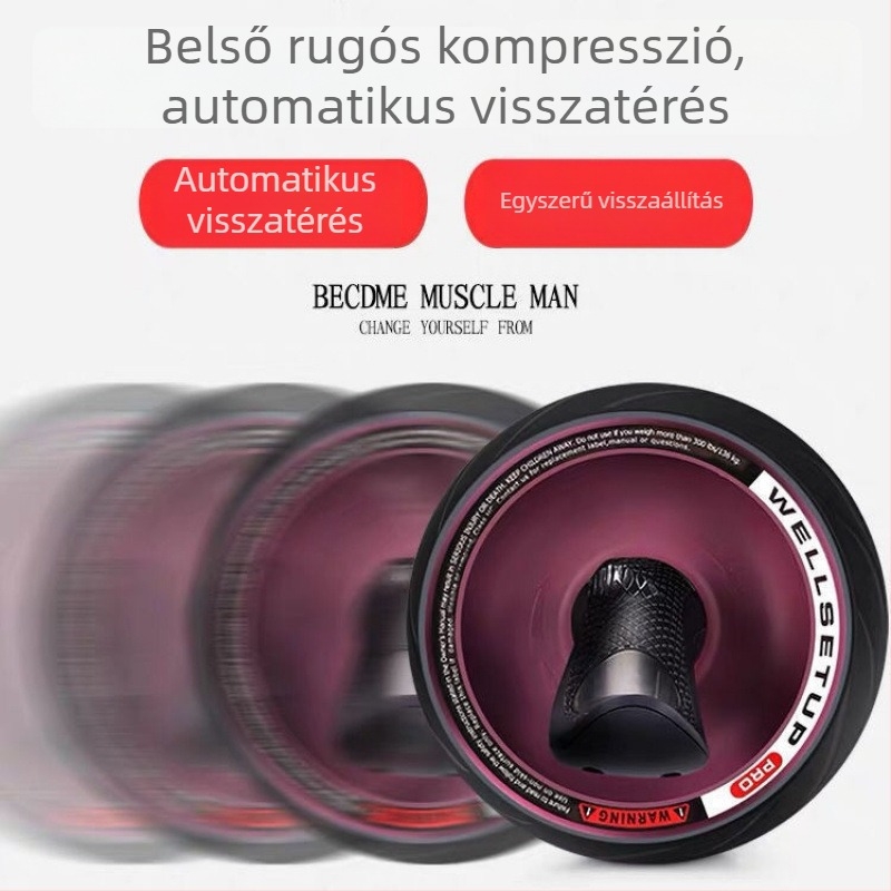 Automatikus visszahúzódó haskerék – férfiak és nők számára, otthoni kezdő hasizom-edzés