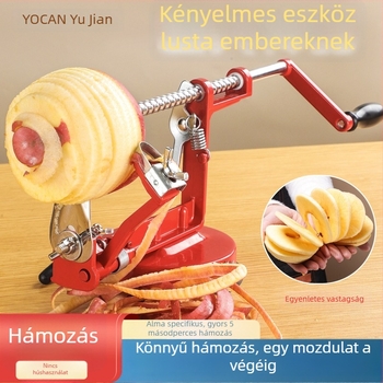 Kézi almahámozó háromfunkciós egyben: magkivágás és szeletelés