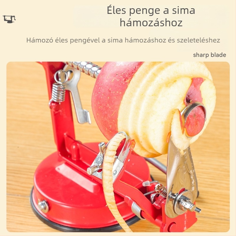 Kézi almahámozó háromfunkciós egyben: magkivágás és szeletelés