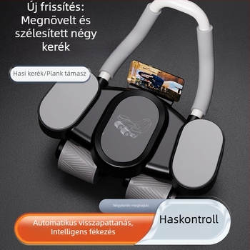 Intelligens négykerekű hasi görgő automatikus visszapattanással, könyöktámaszos otthoni edzéseszköz