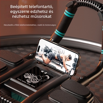 Okos négykerekű hasizom-roller automatikus visszacsatolással és hat könyöktámasz-támogatással a hasizom-edzéshez