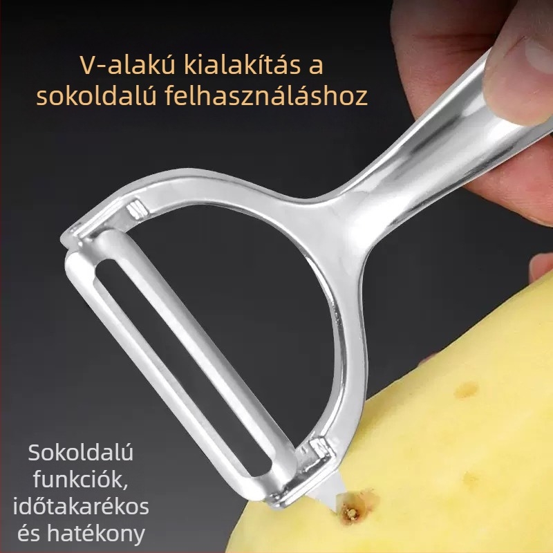 Mindennapi konyhai rozsdamentes acél hámozó, többfunkciós háztartási használatra, burgonya- és almahéj-hámozó, gyümölcs-hámozó