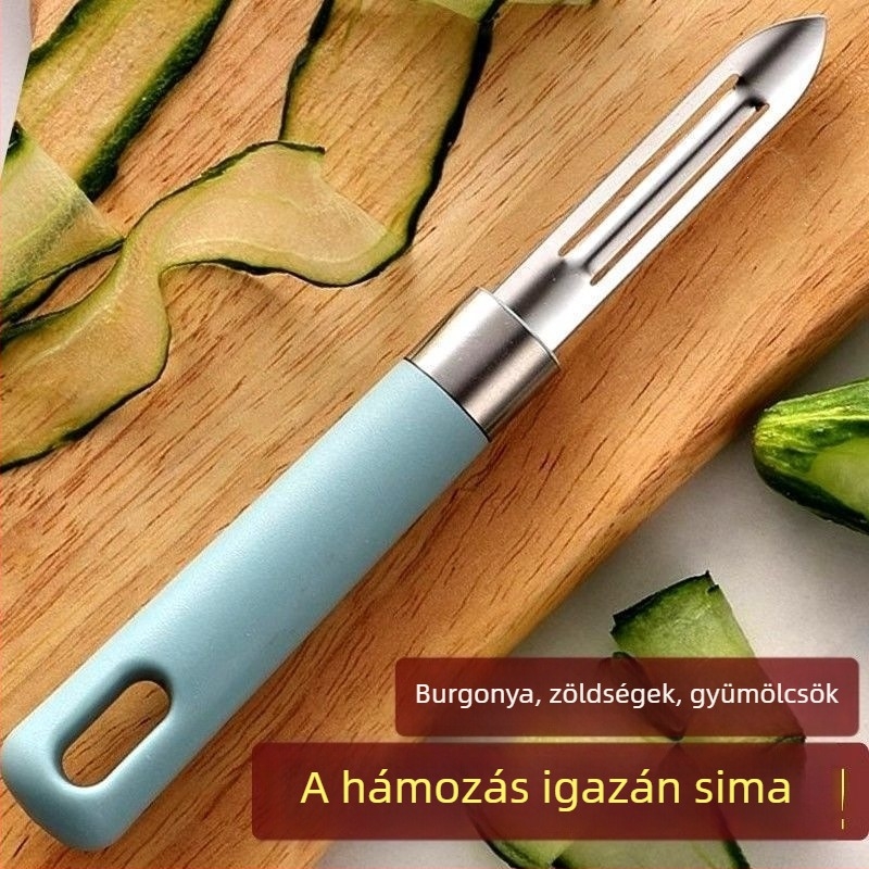 Konyhai hagyományos hámozó rozsdamentes acélból, gyümölcsök és zöldségek számára, multifunkcionális