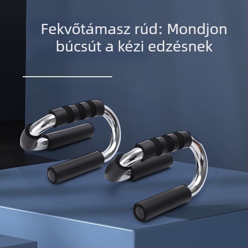 S alakú fekvőtámasz tréner haskerékkel, otthoni edzés a hasizomokra és a mellkasra