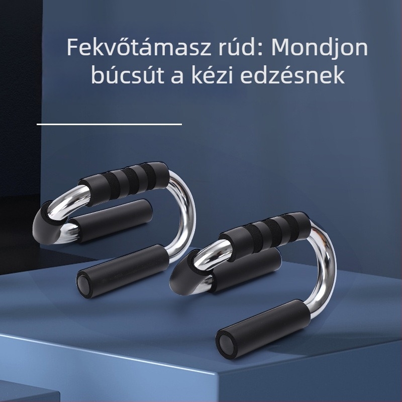 S alakú fekvőtámasz tréner haskerékkel, otthoni edzés a hasizomokra és a mellkasra