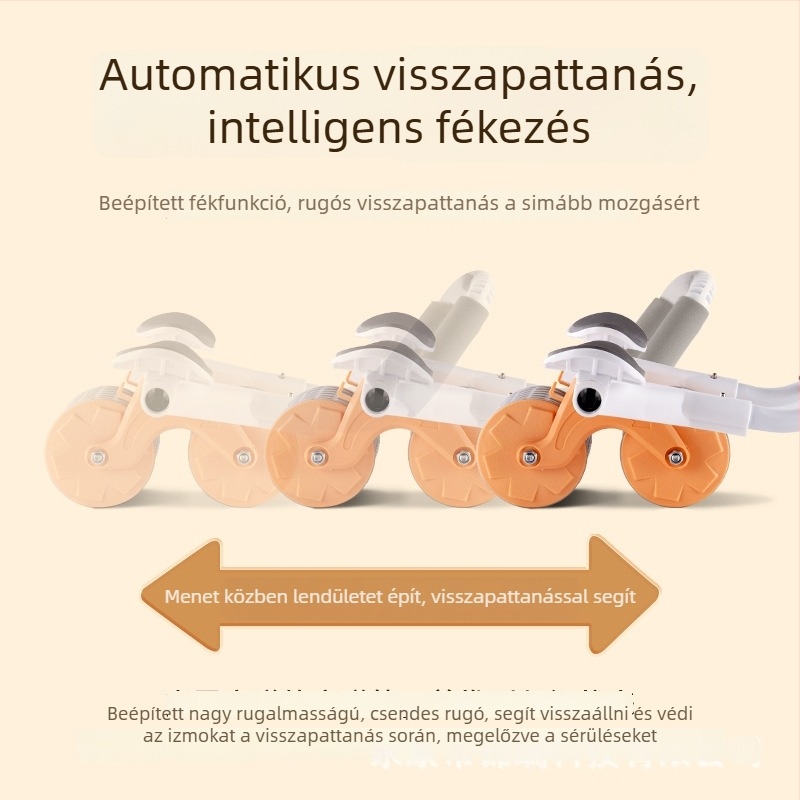 Otthoni hasizom-görgő automatikus visszatéréssel – edzőberendezés a hasizomokhoz