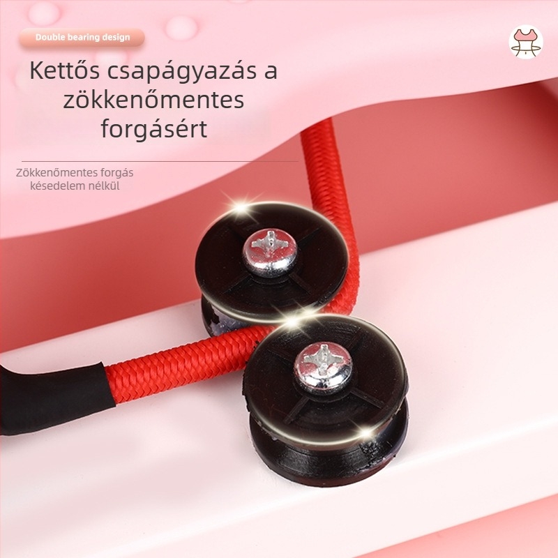 Derékcsavaró készülék kézi húzózsinórral, kompakt forgó tárcsás karcsúsító készülék