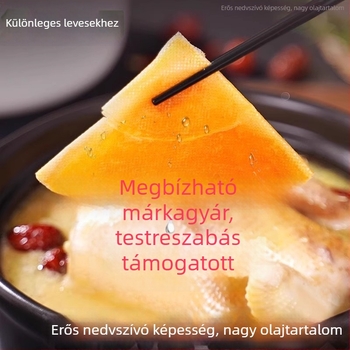 Egyrétegű egyszer használatos olaj-szívó papír, 100 darab, levesekhez és sütéshez, hab eltávolítás