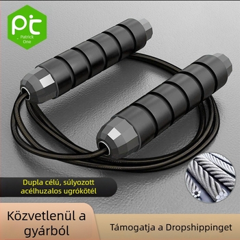 Új gyári gyors ugrókötél csapágyakkal a fitneszhez és a fogyáshoz, terhelés nélkül, vastag PVC, a Zhongkao vizsgára tervezve