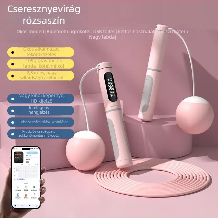 Személyre szabható gyors ugrókötél Bluetooth-funkcióval, mintavételi testreszabást támogat, általános iskolások számára tervezett vizsgakötél.